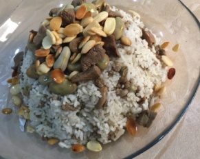 طريقة تحضير الرز بالفول الاخضر واللحمة السوري